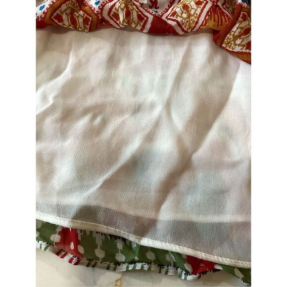 Zara Womens Embroidered mini Dress Sz L Lined Boho Hippie - Picture 7 of 11